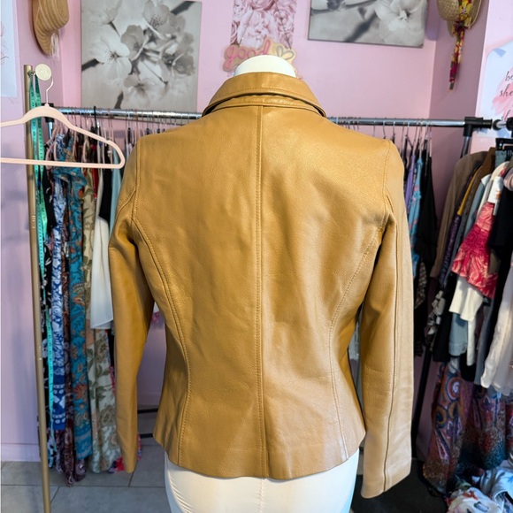 Rampage Tan Leather Women's Jacket - Picture 2 of 8